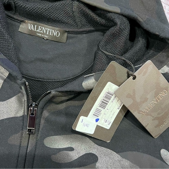 Valentino Rockstud Zip up Hoodie Sweatshirt - Picture 2 of 10